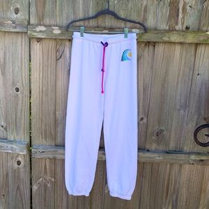 Sundry Jogger In Optic White With Wave Logo